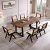 Retro Dining Table, Brown, 77"x35.4"x30.0", Round