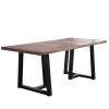 Retro Dining Table, Brown, 77"x35.4"x30.0", Round