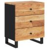 Bedside Cabinet 19.7"x13"x24.4" Solid Wood Acacia&Engineered Wood