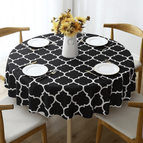 Tablecloth For Round Tables Waterproof Satin Resistant Washable Dining Table Protector (size: 100*100cm)