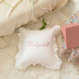 Nordic Sofa Light Luxury Pillow Cover (Option: Babydoll Pink Pillow Cover-45 X45cm With Core)